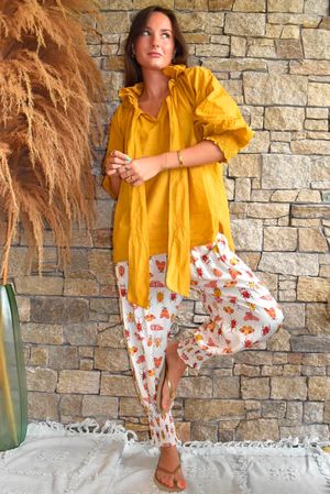 Larc Poet Blouse Mustard